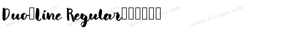Duo-Line Regular字体转换